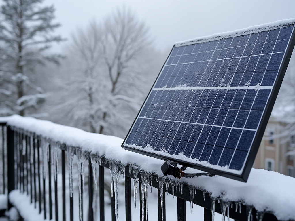 Solarpanel im Winter